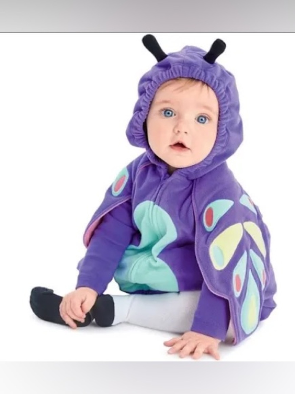 Girls Carters Peacock Costume 6-9 Months Purple warm zip up girls baby Halloween - Picture 1 of 1